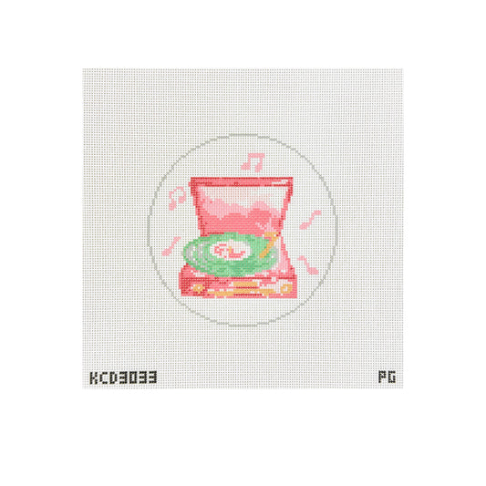 KCN Designers Pearly Gates Record Player Ornament Needlepoint Canvas