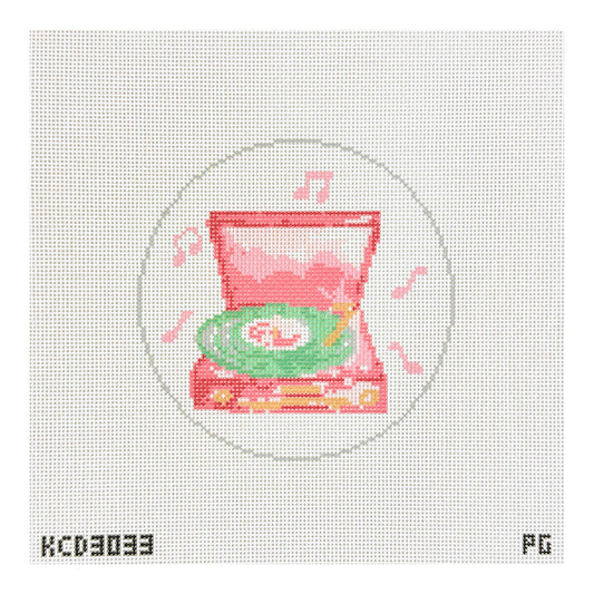 KCN Designers Pearly Gates Record Player Ornament Needlepoint Canvas