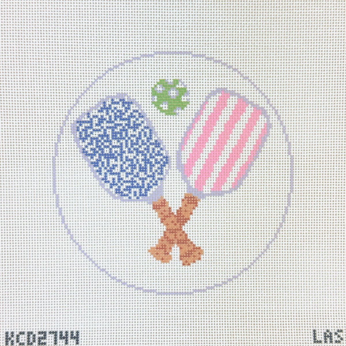 KCN Designers Pickleball Paddles Needlepoint Canvas