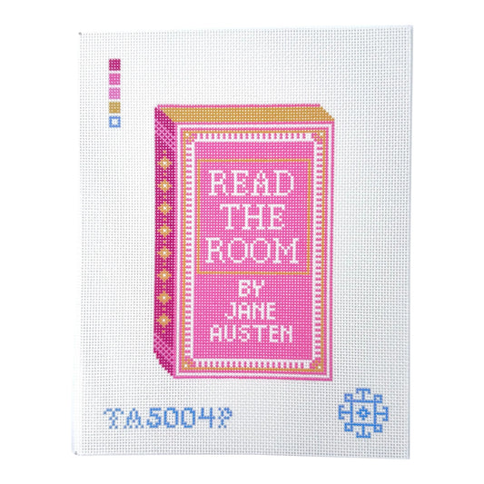 KCN Designers Thorn Alexander Read the Room Pink Needlepoint Canvas