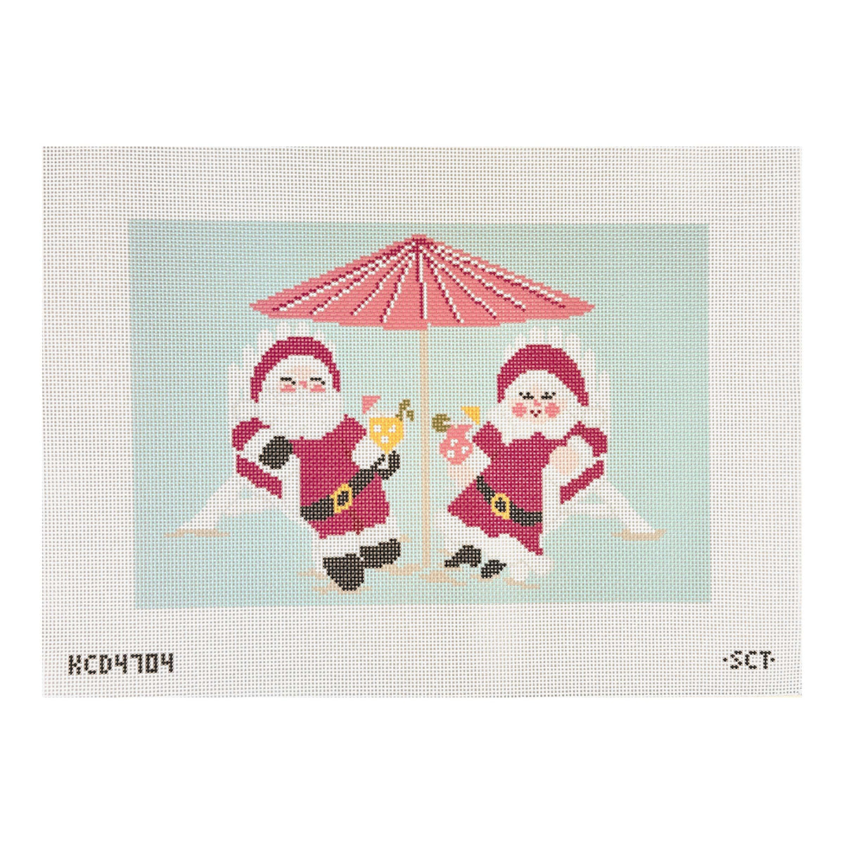KCN Designers SCT Designs Clauses Gone Wild Needlepoint Canvas