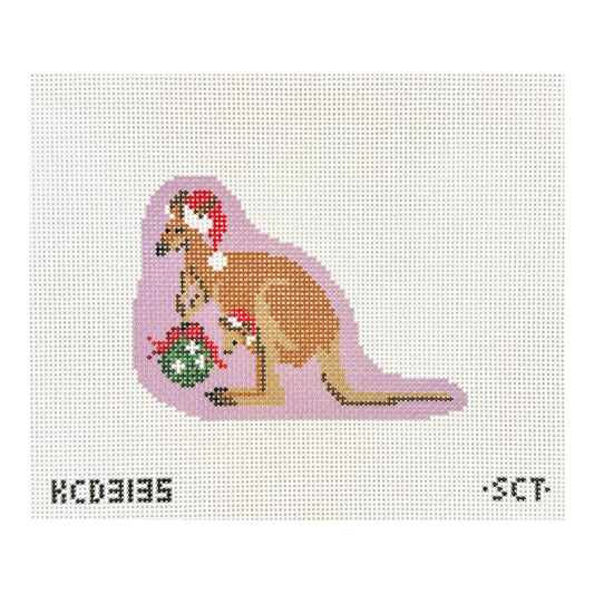 KCN Designers SCT Designs Holiday Kangaroos Needlepoint Canvas