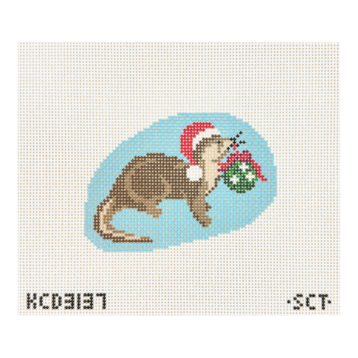 KCN Designers SCT Designs Holiday Otter Needlepoint Canvas