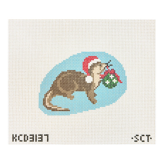 KCN Designers SCT Designs Holiday Otter Needlepoint Canvas