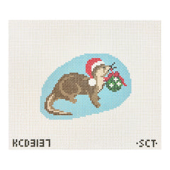 KCN Designers SCT Designs Holiday Otter Needlepoint Canvas