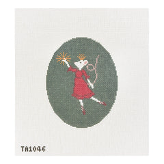 KCN Designers Thorn Alexander Christmas Mouse Red Ornament Needlepoint Canvas