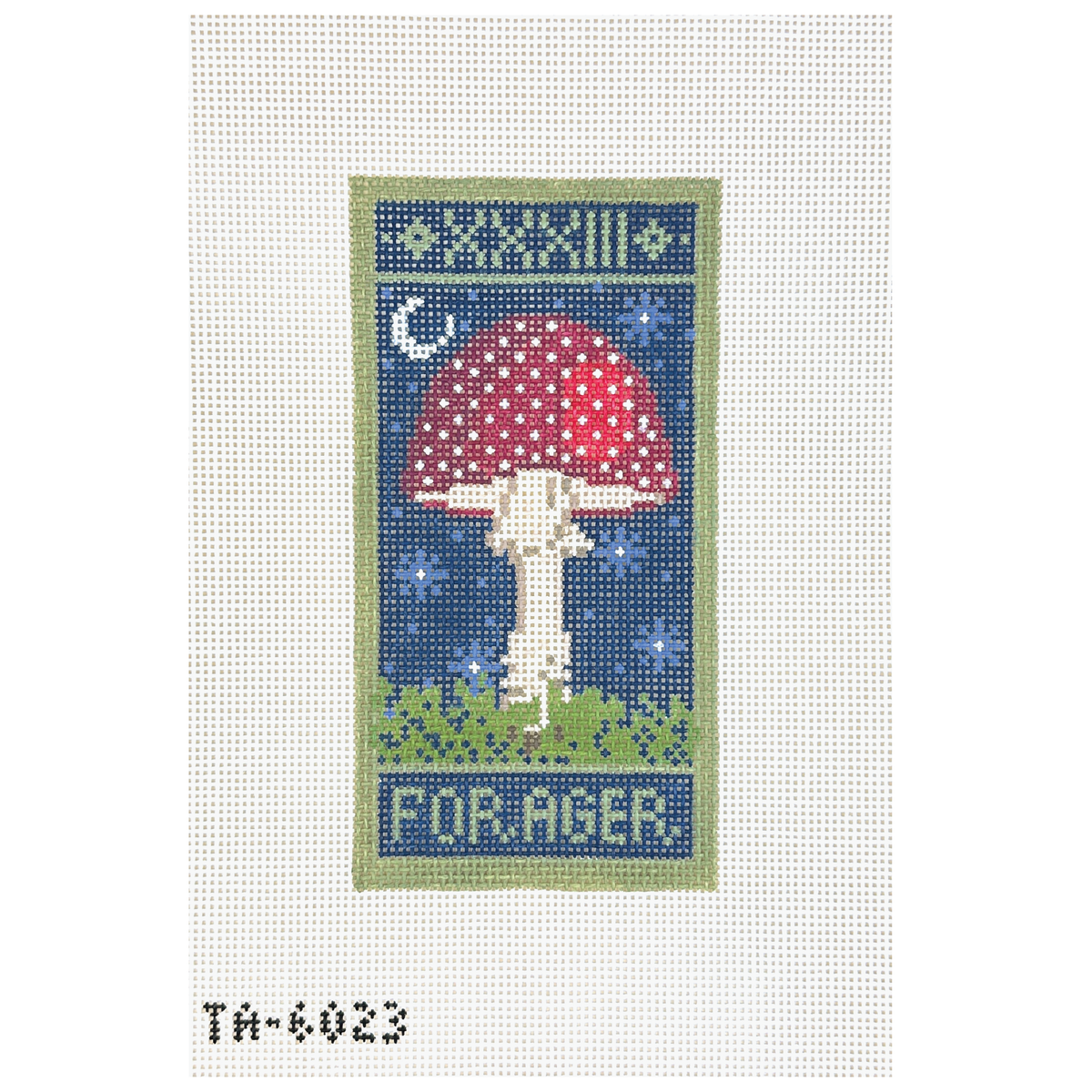 KCN Designers Thorn Alexander Forager Eye Glass Case Needlepoint Canvas
