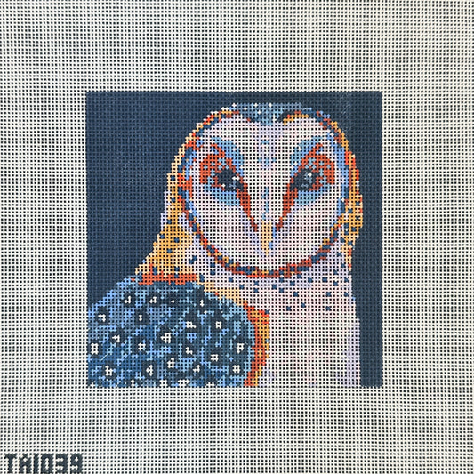 KCN Designers Thorn Alexander Mini Barn Owl Needlepoint Canvas