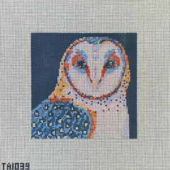 KCN Designers Thorn Alexander Mini Barn Owl Needlepoint Canvas