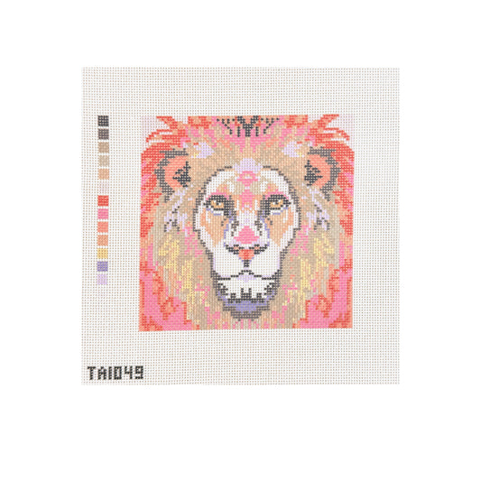 KCN Designers Thorn Alexander Mini Leander Lion Needlepoint Canvas