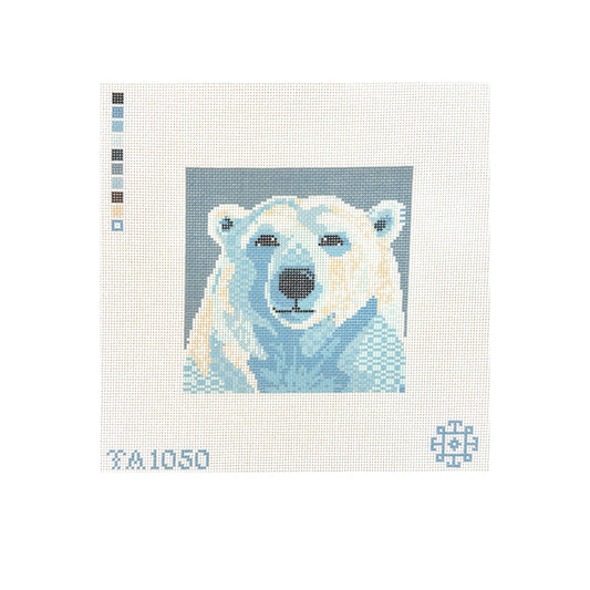 KCN Designers Thorn Alexander Mini Polar Bear Needlepoint Canvas
