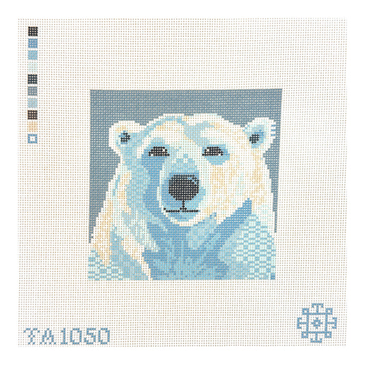 KCN Designers Thorn Alexander Mini Polar Bear Needlepoint Canvas