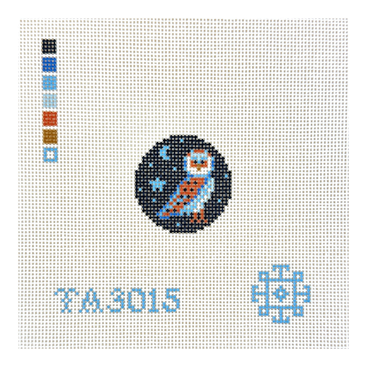 KCN Designers Thorn Alexander Owl Needlepoint Canvas