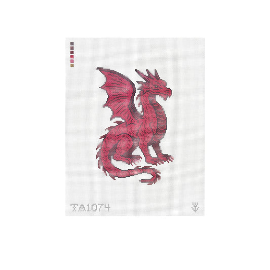 KCN Designers Thorn Alexander Ruby Dragon Needlepoint Canvas