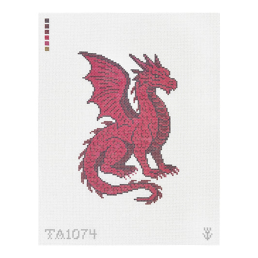 KCN Designers Thorn Alexander Ruby Dragon Needlepoint Canvas