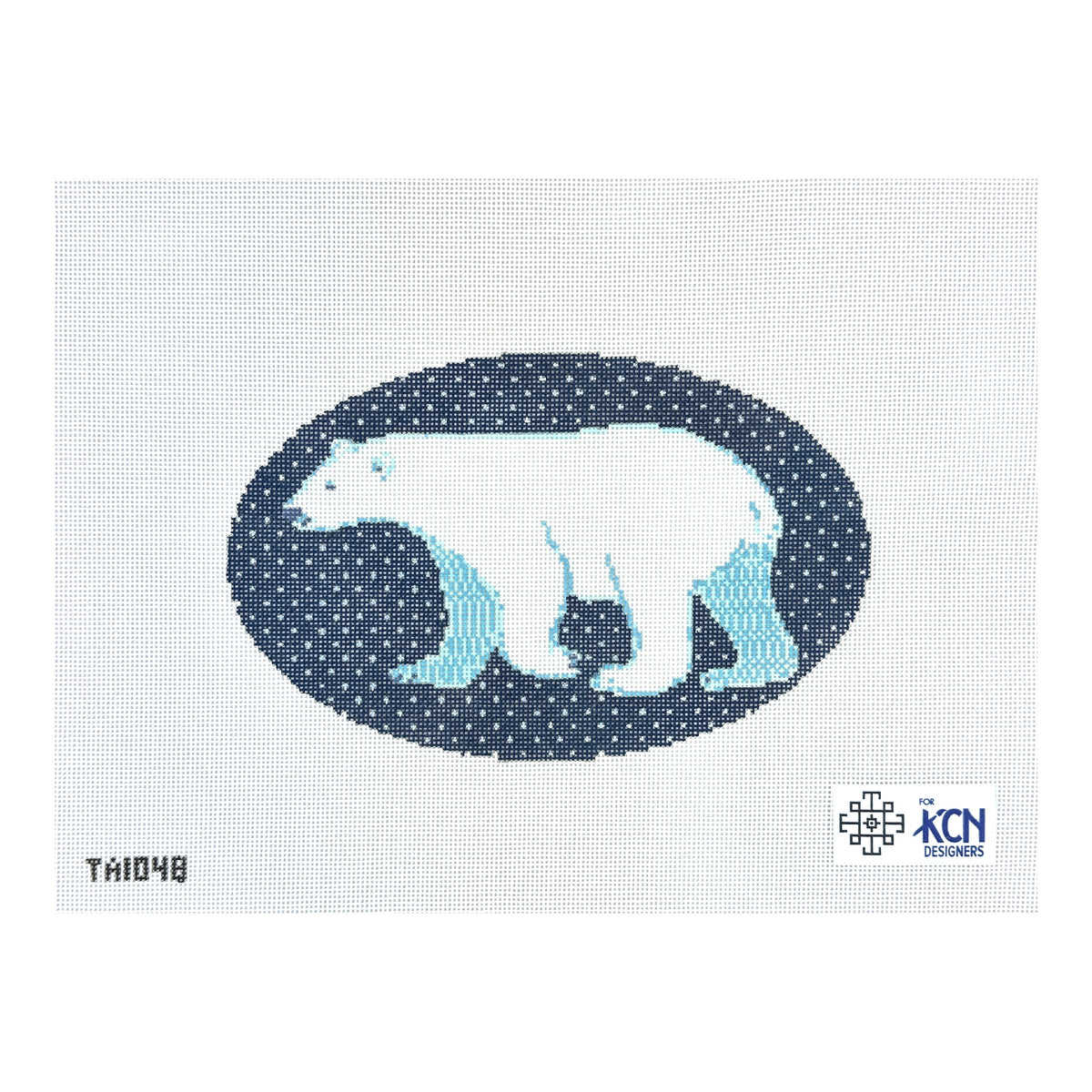 KCN Designers Thorn Alexander Winter Polar Bear Needlepoint Canvas