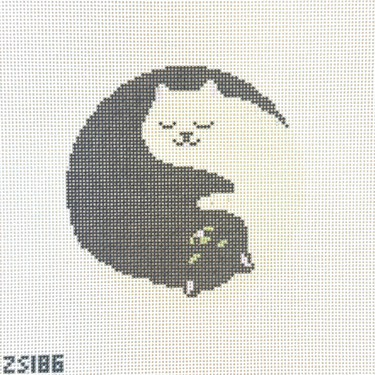 KCN Designers Ziggy Stitches Yin Yang Cuddles Needlepoint Canvas