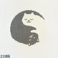 KCN Designers Ziggy Stitches Yin Yang Cuddles Needlepoint Canvas