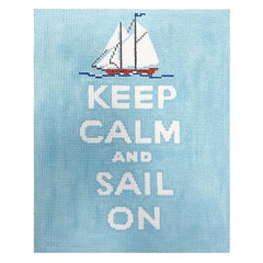 Kate Dickerson Needlepoint Collections Keep Calm Sail on Needlepoint Canvas