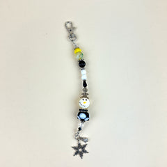 Kelly Clark Design Fancy Fobz Snowman Beaded Scissor Fob