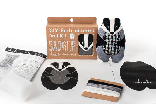 Kiriki Press Badger Doll Embroidery Kit