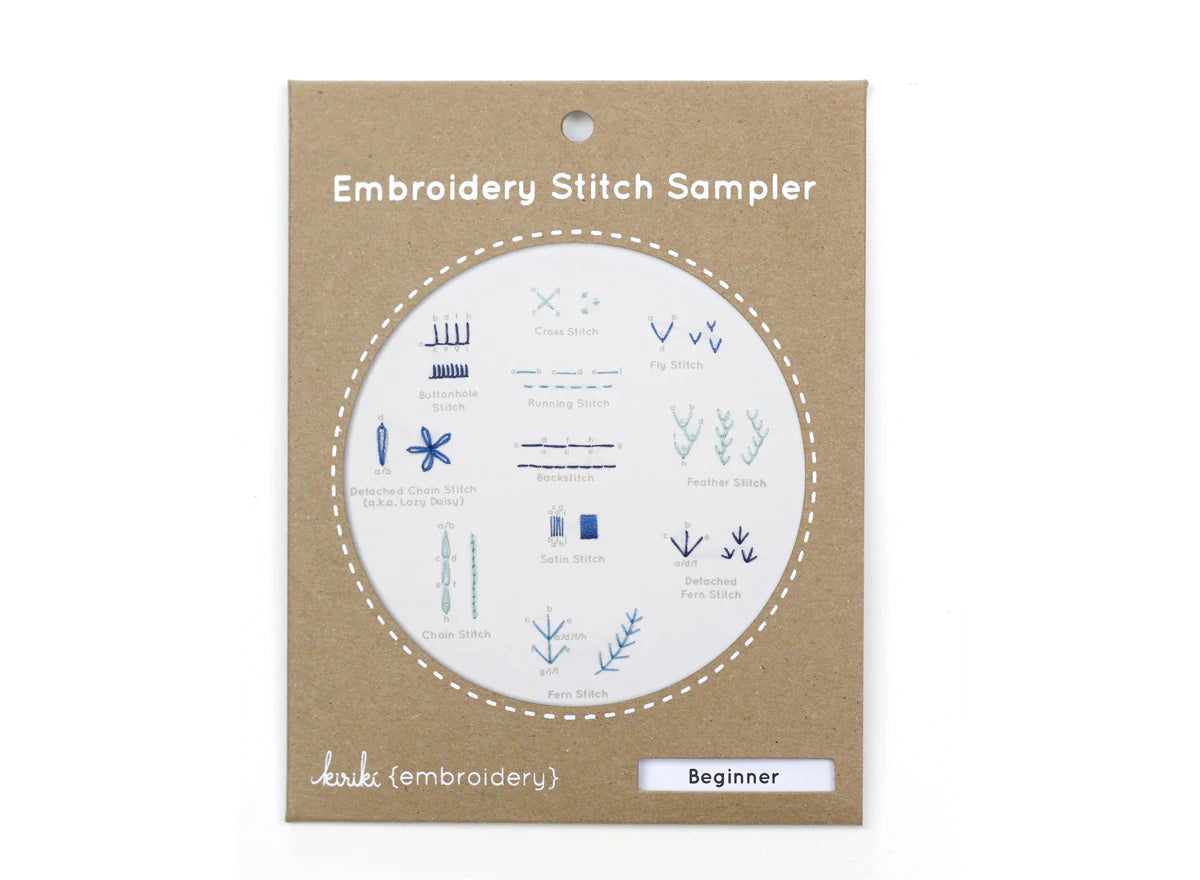 Kiriki Press Beginner Embroidery Stitch Sampler