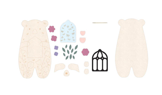 Kiriki Press Bloombear Felt Doll Embroidery Kit