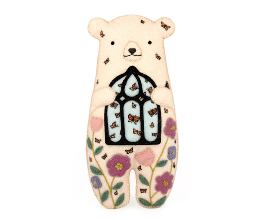Kiriki Press Bloombear Felt Doll Embroidery Kit