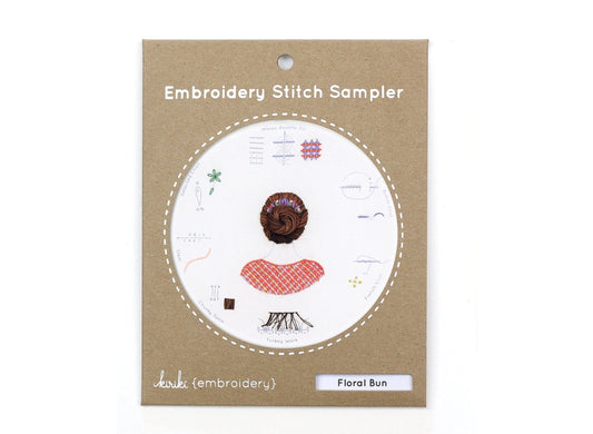 Kiriki Press Floral Bun Embroidery Stitch Sampler