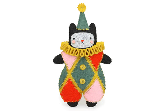 Kiriki Press Harlequin Felt Doll Embroidery Craft Kit