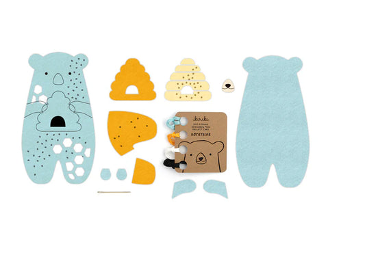Kiriki Press Honeybear Felt Doll Embroidery Kit