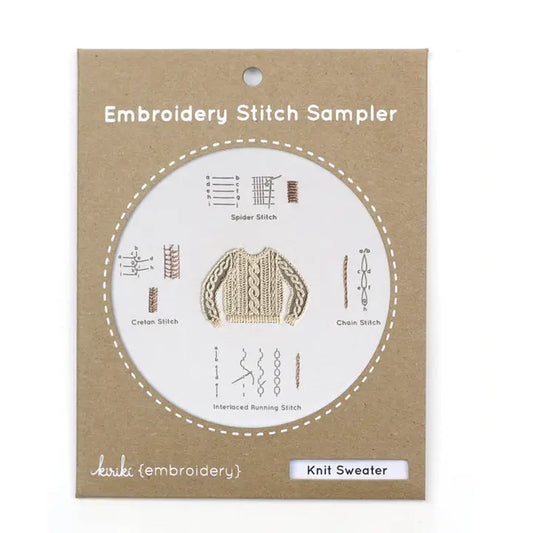 Kiriki Press Knit Sweater Embroidery Stitch Sampler