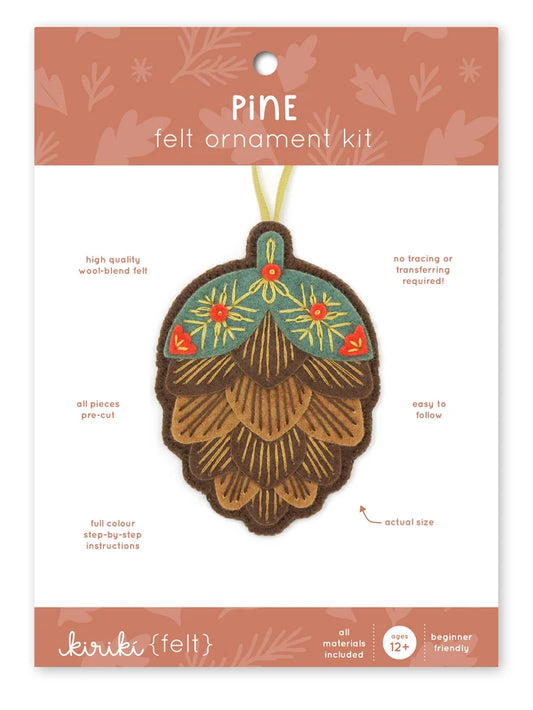 Kiriki Press Pinecone Felt Ornament Kit