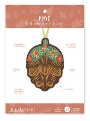 Kiriki Press Pinecone Felt Ornament Kit