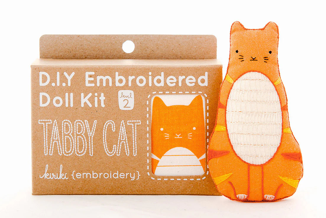 Kiriki Press Tabby Cat Doll Embroidery Kit