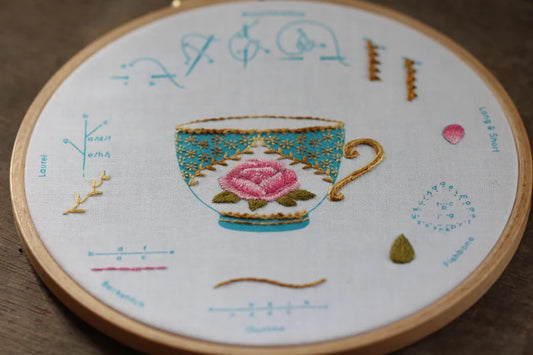 Kiriki Press Teacup Embroidery Stitch Sampler