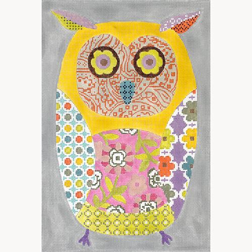 Kirk & Bradley Wise Owl Needlepoint Canvas - 13M