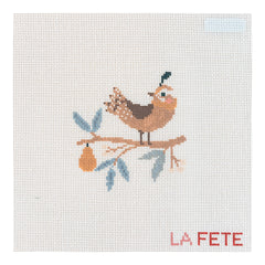 La Fete Needlepoint 12 Days of Christmas Partridge in a Pear Tree Needlepoint Canvas
