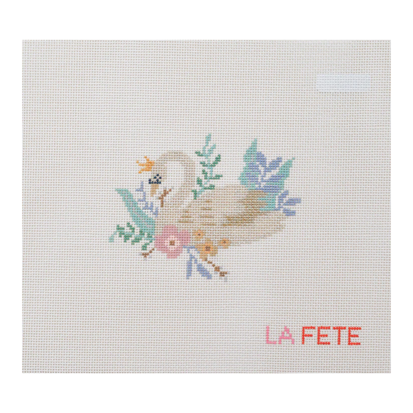 La Fete Needlepoint 12 Days of Christmas Seven Swans A Swimming Needlepoint Canvas