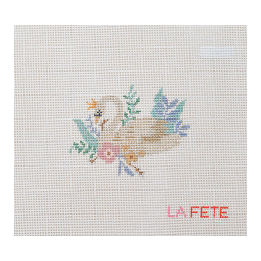 La Fete Needlepoint 12 Days of Christmas Seven Swans A Swimming Needlepoint Canvas