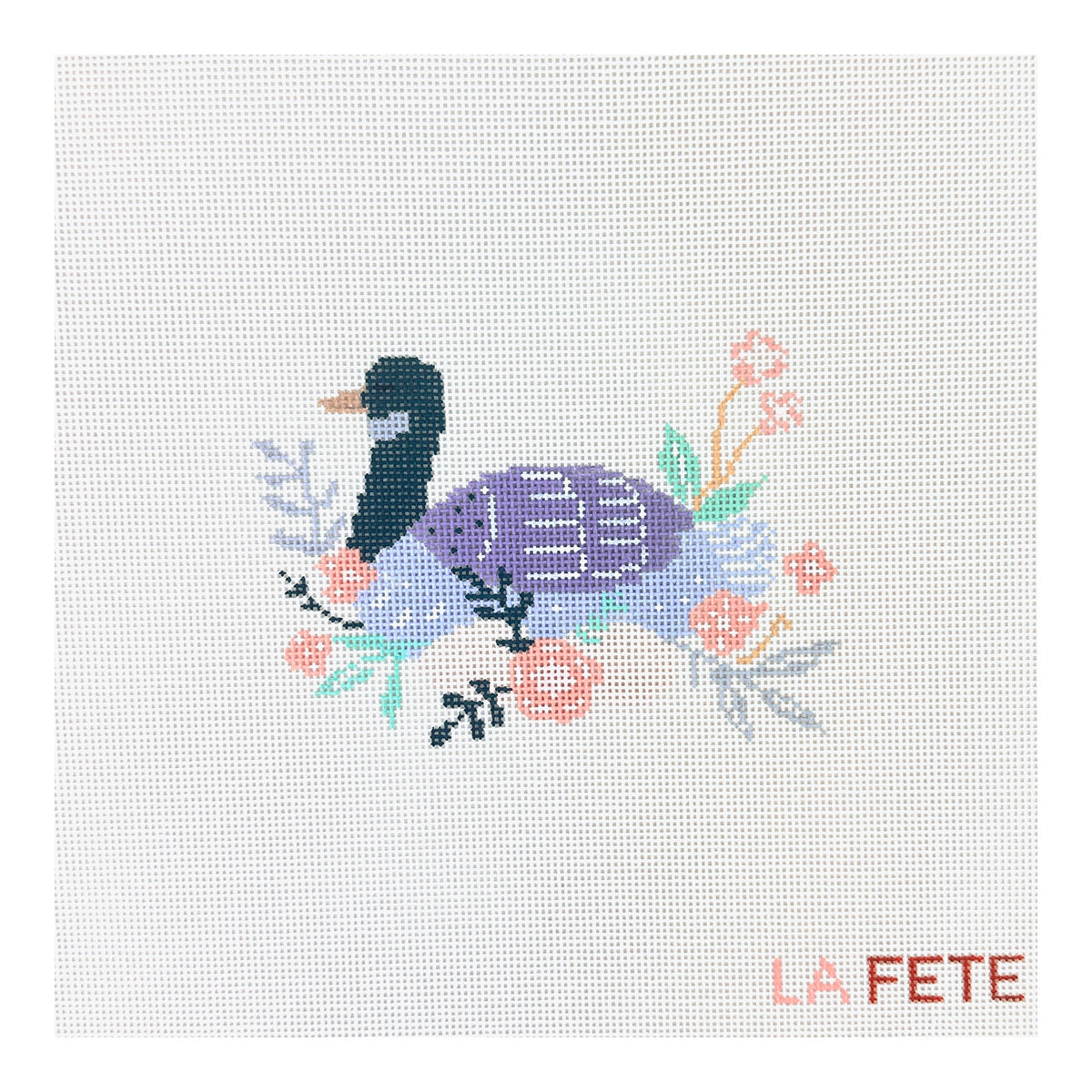 La Fete Needlepoint 12 Days of Christmas Six Geese A Laying  Needlepoint Canvas