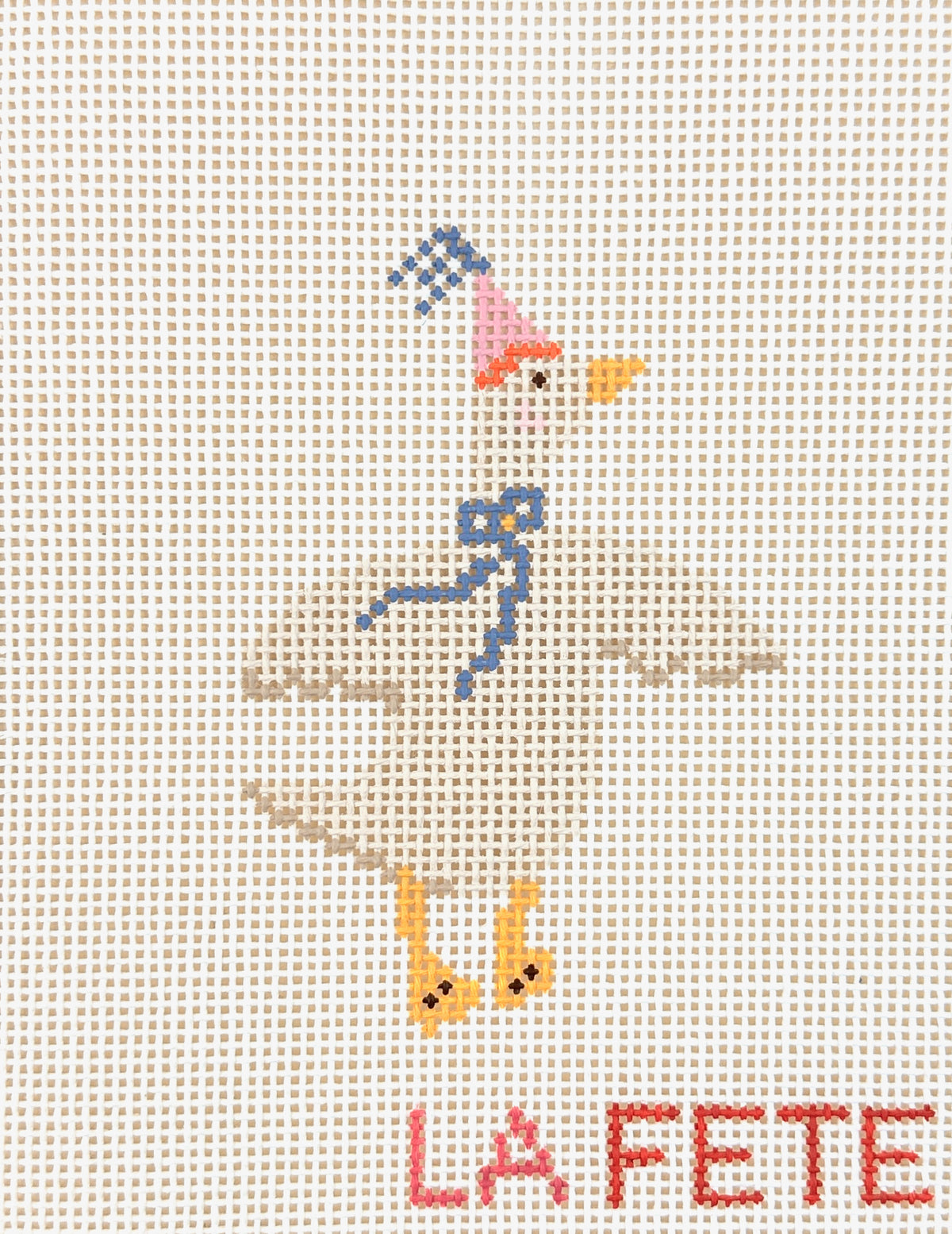 La Fete Needlepoint Party Animals Goose Needlepoint Canvas