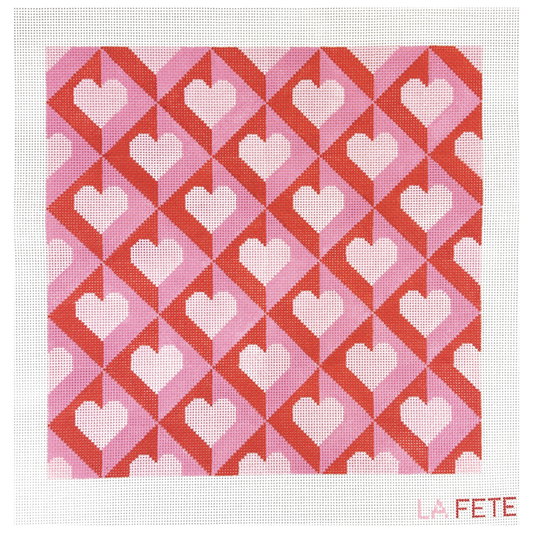 La Fete Needlepoint Red Heart Needlepoint Canvas
