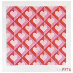 La Fete Needlepoint Red Heart Needlepoint Canvas