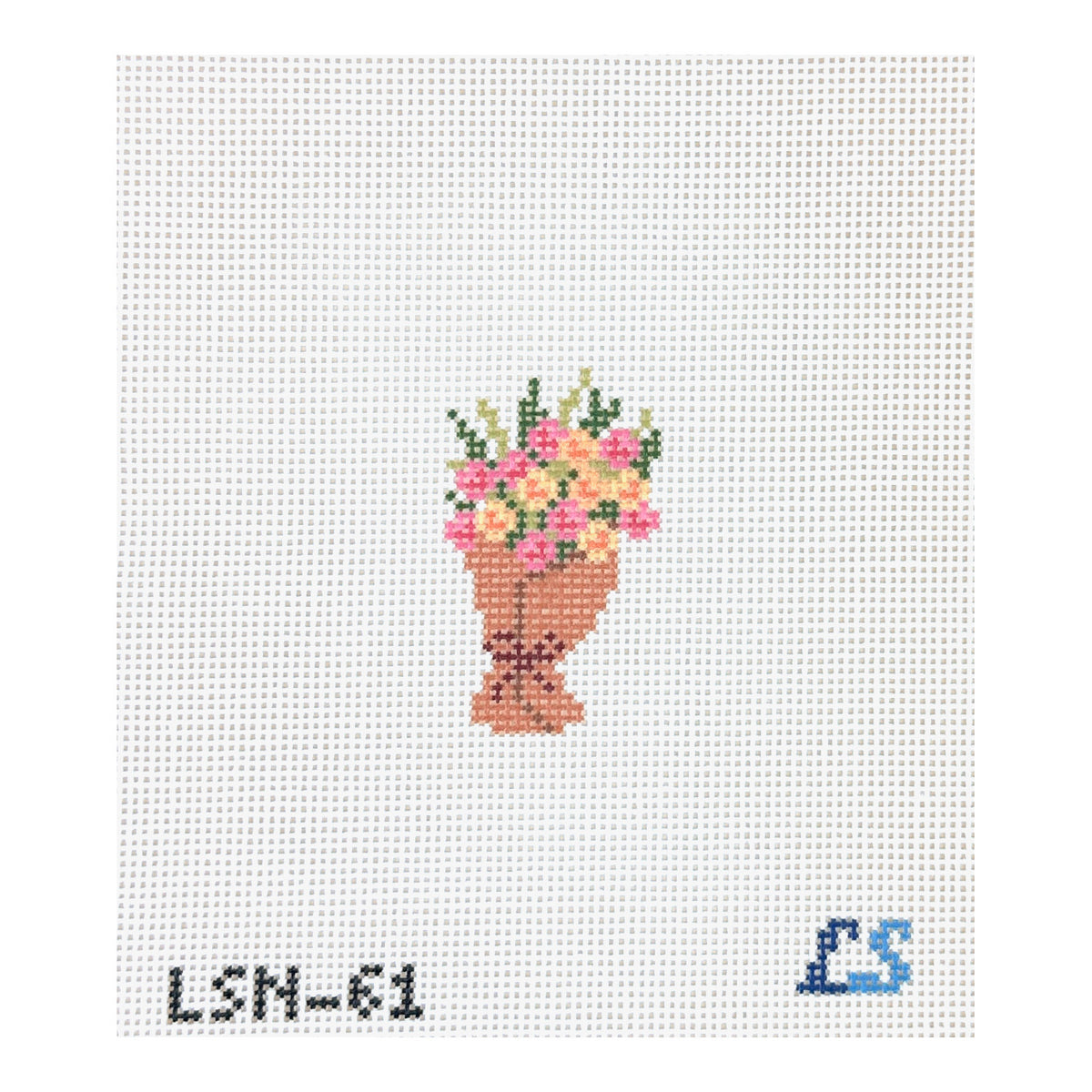 Lake Shore Needlepoint Floral Bouquet Mini Needlepoint Canvas
