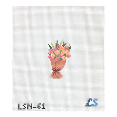 Lake Shore Needlepoint Floral Bouquet Mini Needlepoint Canvas