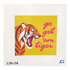 Lake Shore Needlepoint Go Get 'Em Tiger Needlepoint Canvas - Green