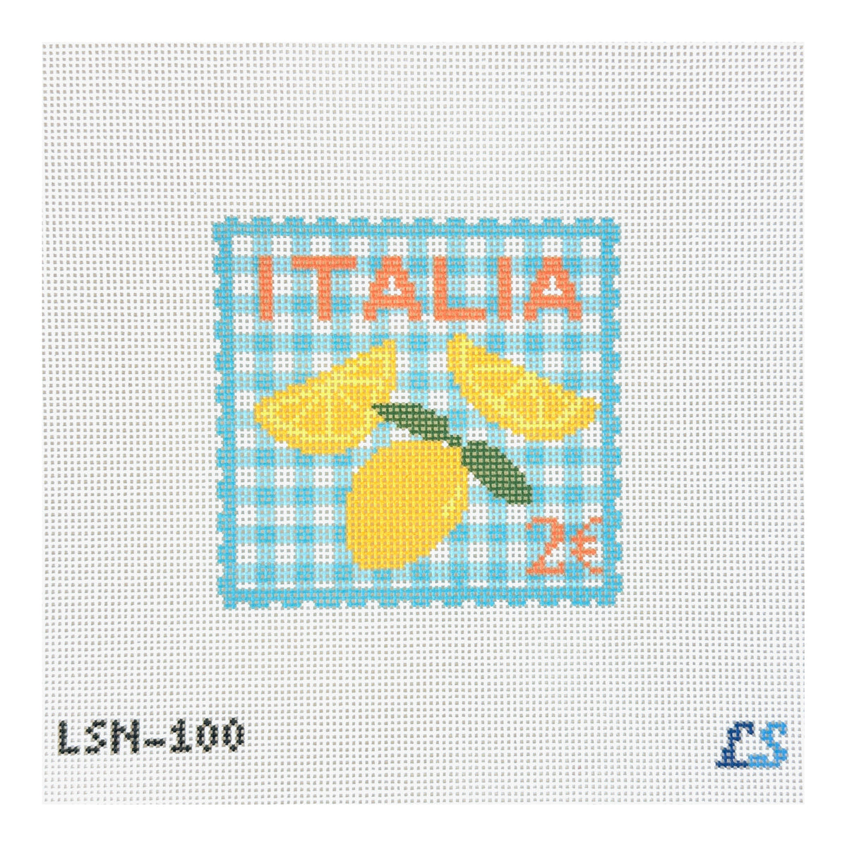 Lake Shore Needlepoint Italy Travel Postage Stamp Needlepoint Canvas