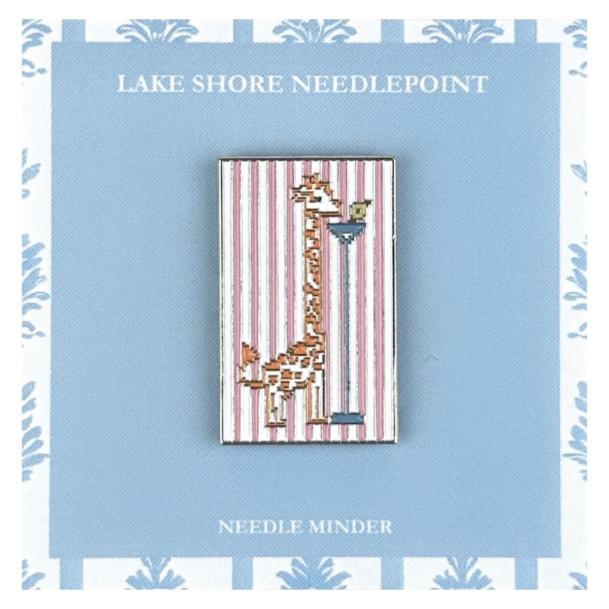 Lake Shore Needlepoint Martini Giraffe Needle Minder