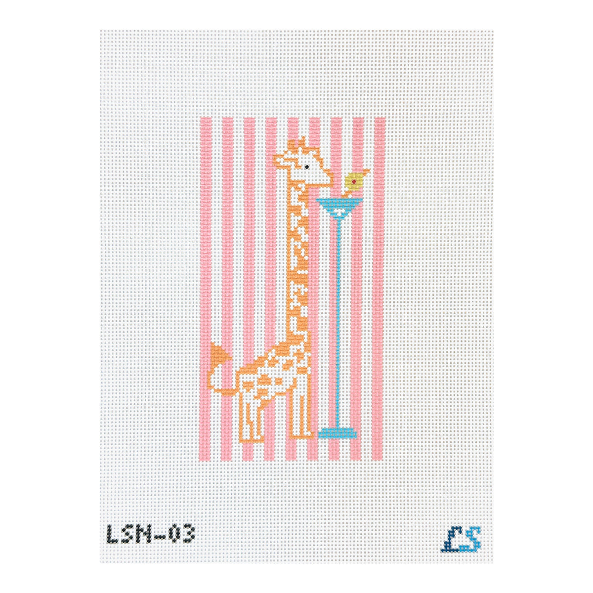 Lake Shore Needlepoint Martini Giraffe Needlepoint Canvas